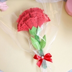 한송이 카네이션 꽃다발 종이접기 키트(5인용)