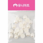 1000 반쪽진주 꽃 12mm 진주색