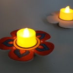 [잼잼아트]전통 꽃촛대(촛대+LED촛불)