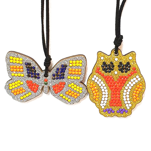 우드 글리터 십자수-나비,부엉이