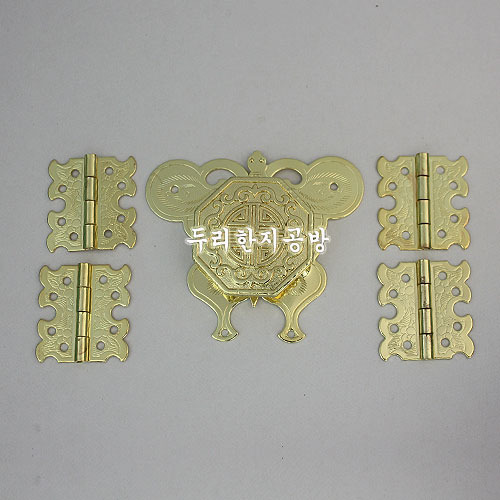 나비면판팔각문양똑딱이set(금-1)