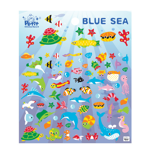DA5603 Blue Sea 쁘띠팬시 바다 생물 물고기 해양 유아 캐스팅 스티커