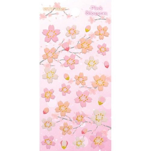 DA5428 Pink Blossom 핑크블라썸 쁘띠팬시 다이어리 캘린더 계절 시즌 봄 벚꽃 꽃 스티커