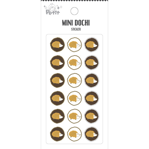 DA5282 미니도치(씰) 쁘띠팬시 유아 다이어리 캐릭터 동물 고슴도치 원형 씰 스티커